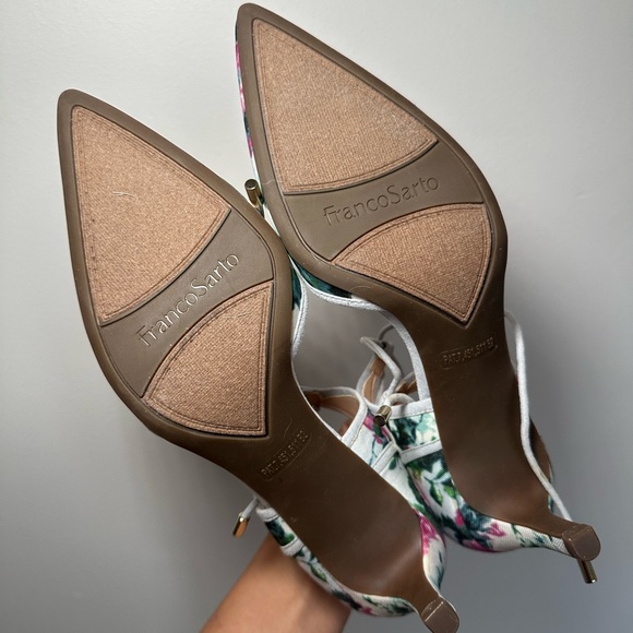 Franco Sarto Women’s Floral Lace-Up Pointed Toe Kitten Heels – Size 6.5 NWOT - Picture 7 of 9